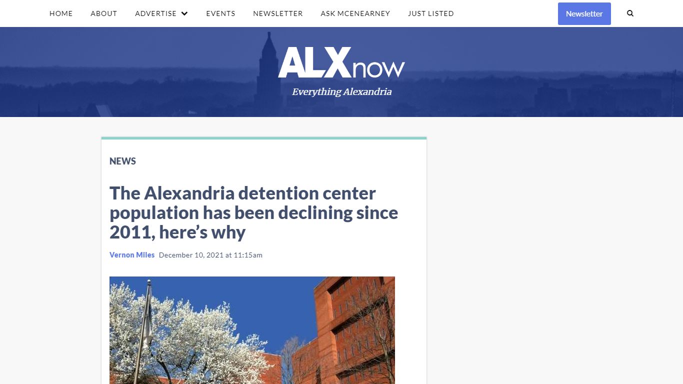 The Alexandria detention center population has been ...
